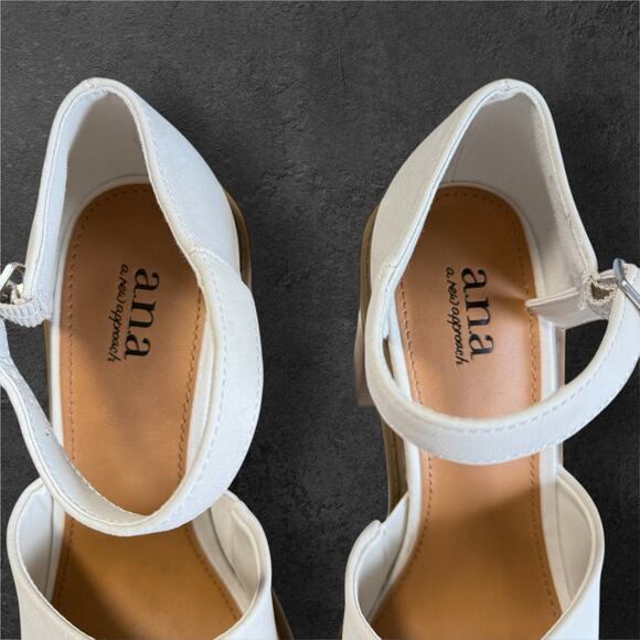 ana a new approach Pixley Cream block heel woman's shoes SZ/7.5 - Picture 8 of 14